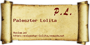 Paleszter Lolita névjegykártya